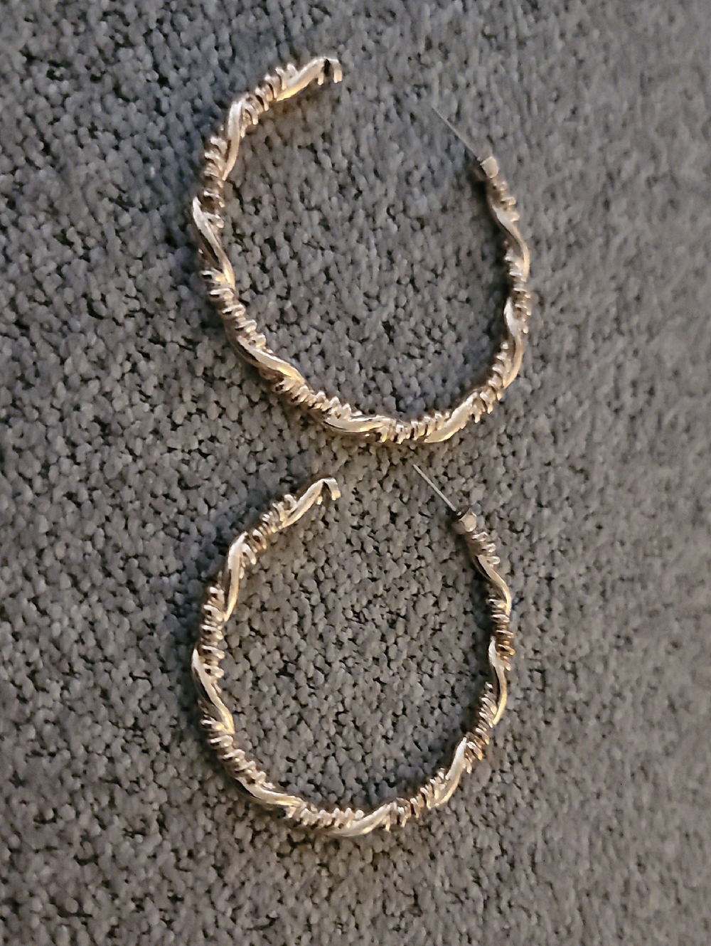 Gold-Tone Rose Gold Twisted Hoop Earrings - Women Jewelry